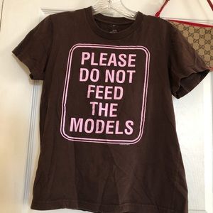 “please don’t feed the models” y2k graphic tee